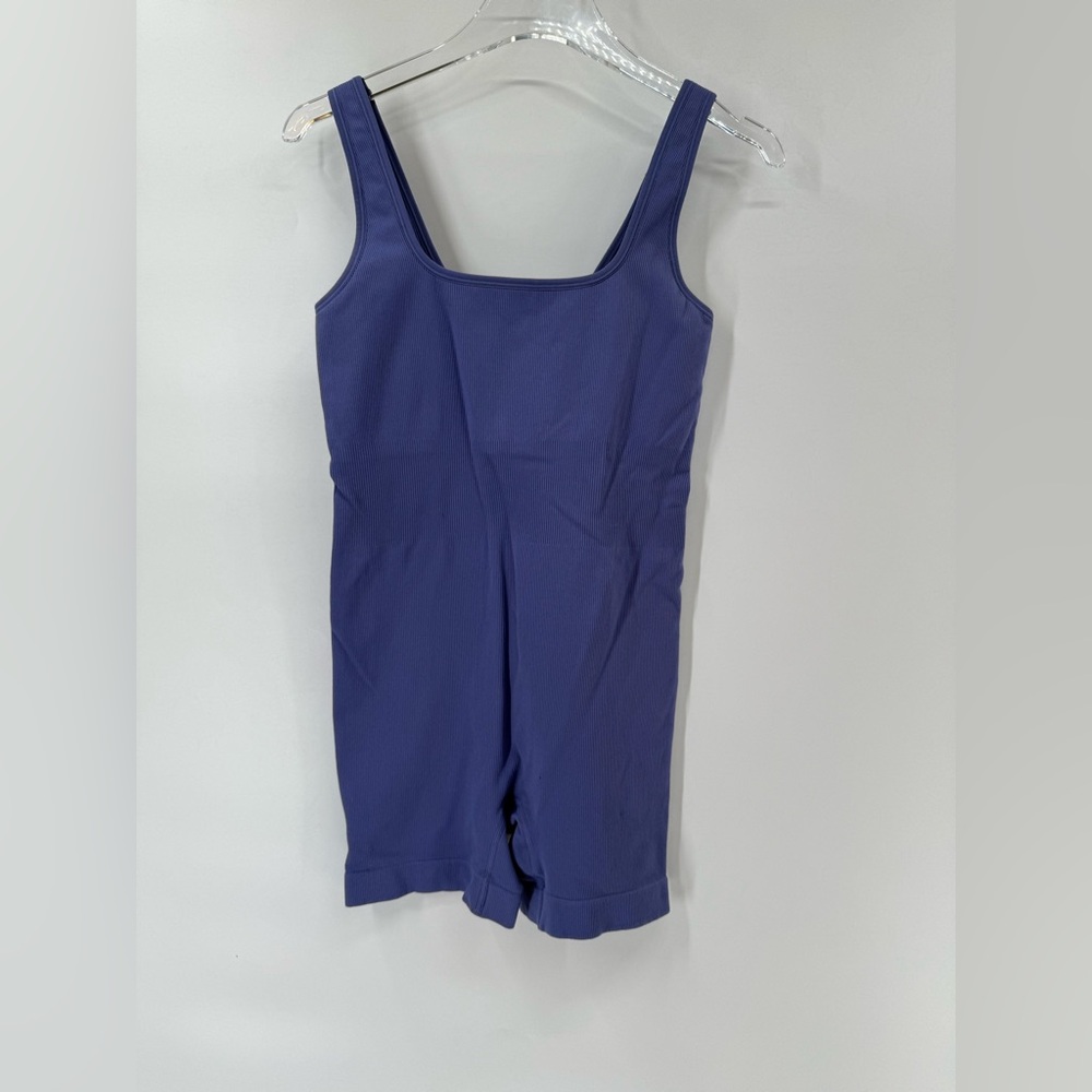 Athleta Lavender Ribbed Tank Romper - Picture 4 of 7